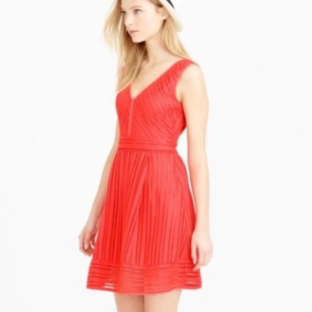 J.Crew eyelet fit and flare fully lined‎ dress. Worn twice. Excellent condition